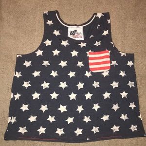 American flag tank top